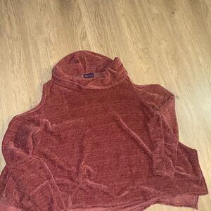 Max Studio Women's Cowl Neck Sweater in Rust